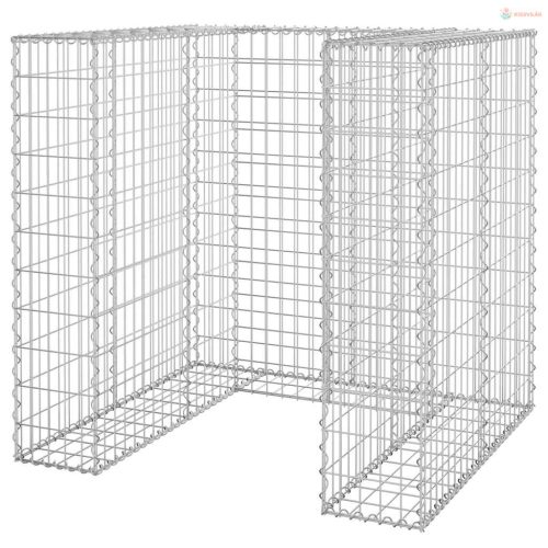 Horganyzott acél gabionfal szemeteskukához 110 x 100 x 110 cm