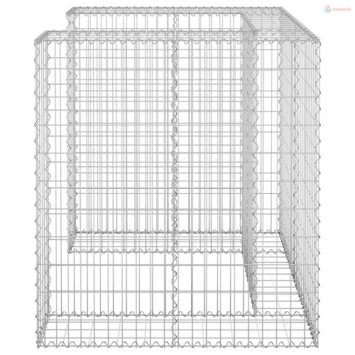 Horganyzott acél gabionfal szemeteskukához 110 x 100 x 110 cm