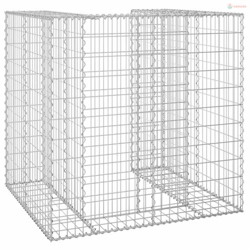 Horganyzott acél gabionfal szemeteskukához 110 x 100 x 110 cm