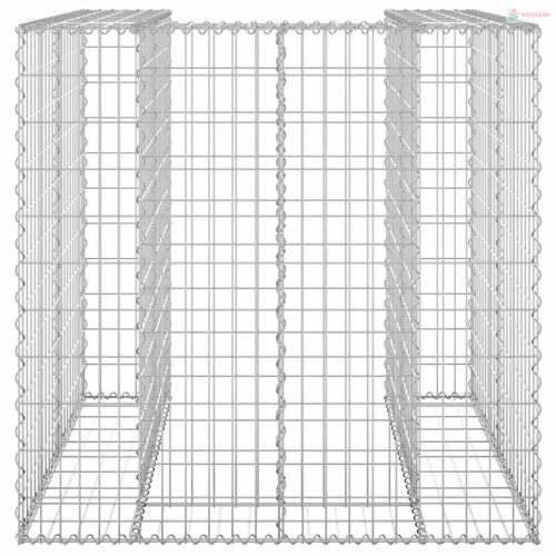 Horganyzott acél gabionfal szemeteskukához 110 x 100 x 110 cm