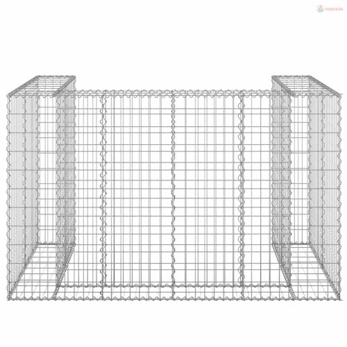 Horganyzott acél gabionfal szemeteskukákhoz 180 x 100 x 110 cm