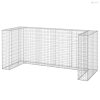 Horganyzott acél gabionfal szemeteskukákhoz 254 x 100 x 110 cm