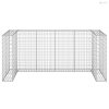 Horganyzott acél gabionfal szemeteskukákhoz 254 x 100 x 110 cm