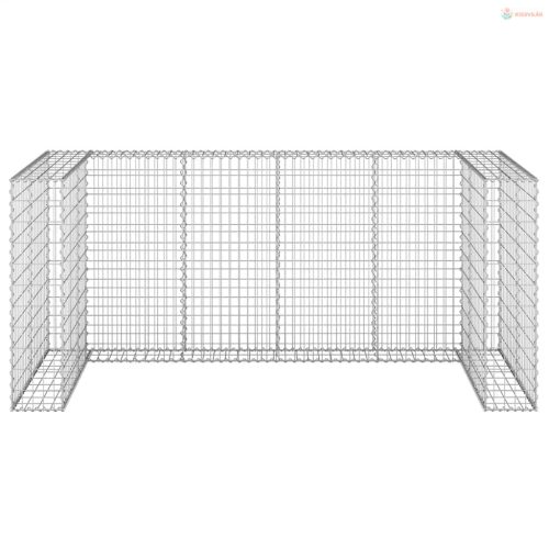 Horganyzott acél gabionfal szemeteskukákhoz 254 x 100 x 110 cm