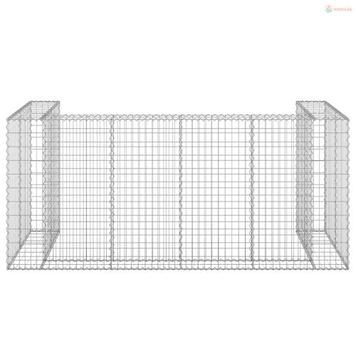 Horganyzott acél gabionfal szemeteskukákhoz 254 x 100 x 110 cm