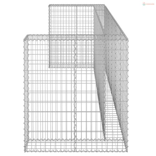 Horganyzott acél gabionfal szemeteskukákhoz 325 x 100 x 110 cm