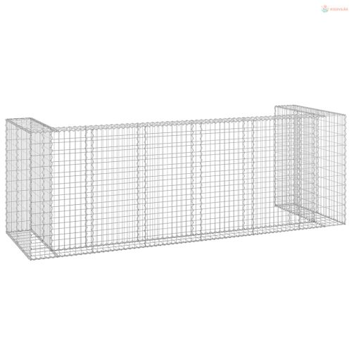 Horganyzott acél gabionfal szemeteskukákhoz 325 x 100 x 110 cm