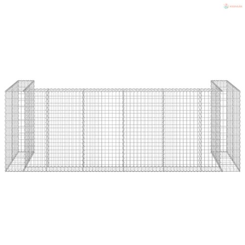 Horganyzott acél gabionfal szemeteskukákhoz 325 x 100 x 110 cm