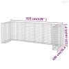 Horganyzott acél gabionfal szemeteskukákhoz 325 x 100 x 110 cm
