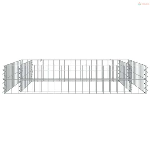 Horganyzott acél gabion magaságyás 100 x 100 x 20 cm