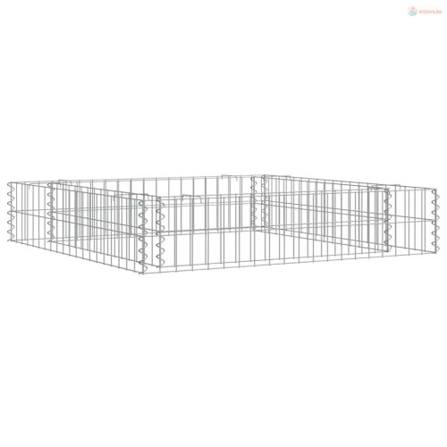 Horganyzott acél gabion magaságyás 100 x 100 x 20 cm