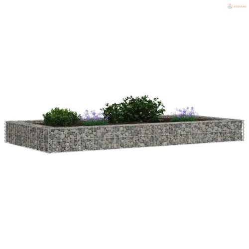 Horganyzott acél gabion magaságyás 200 x 100 x 20 cm