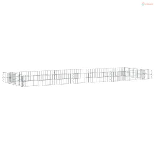Horganyzott acél gabion magaságyás 300 x 100 x 20 cm
