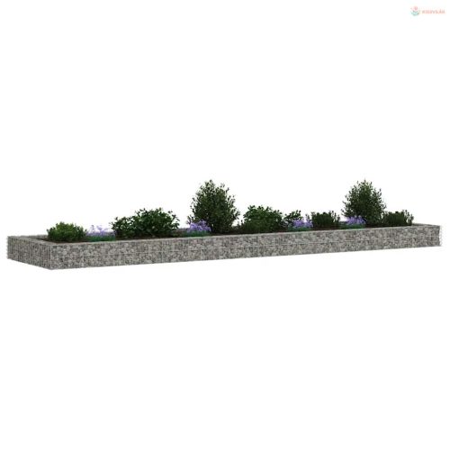 Horganyzott acél gabion magaságyás 400 x 100 x 20 cm