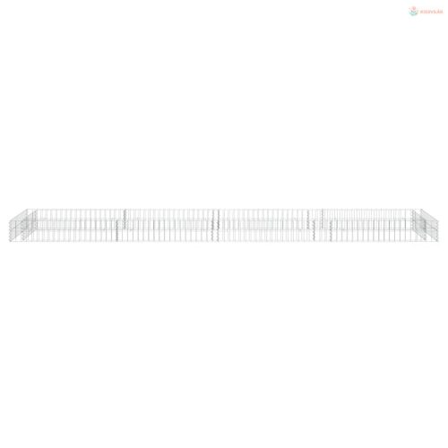 Horganyzott acél gabion magaságyás 400 x 100 x 20 cm