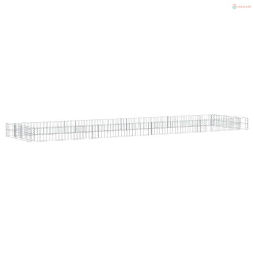 Horganyzott acél gabion magaságyás 400 x 100 x 20 cm