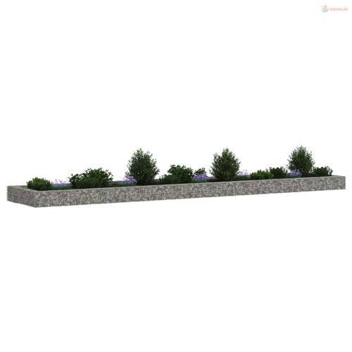 Horganyzott acél gabion magaságyás 500 x 100 x 20 cm