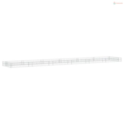 Horganyzott acél gabion magaságyás 600 x 100 x 20 cm