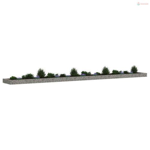 Horganyzott acél gabion magaságyás 800 x 100 x 20 cm