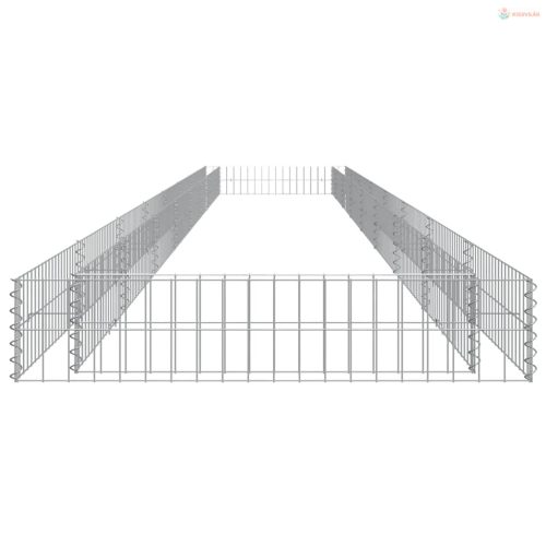 Horganyzott acél gabion magaságyás 800 x 100 x 20 cm