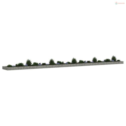 Horganyzott acél gabion magaságyás 1000 x 100 x 20 cm