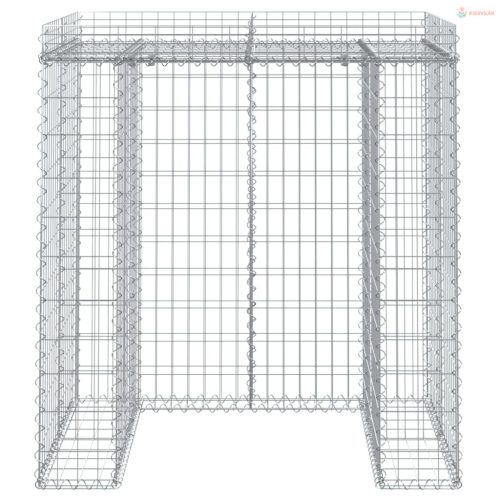 Horganyzott vas gabionkosár szemeteskukához 110 x 91 x 120 cm