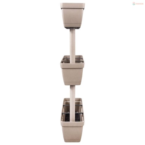 6 db tópszínű kerti virágtartó 100 cm