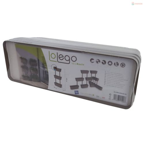 6 db tópszínű kerti virágtartó 100 cm