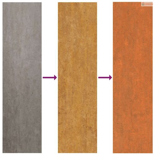 Rozsda színű corten acél kerti magaságyás 100 x 100 x 77 cm