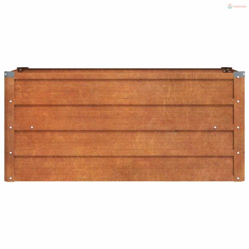 Rozsda színű corten acél kerti magaságyás 100 x 40 x 45 cm