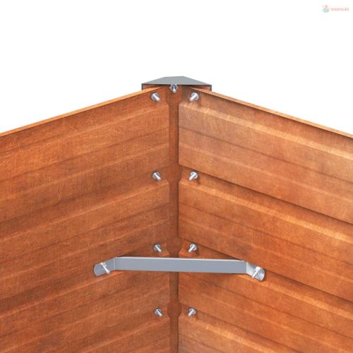 Rozsda színű corten acél kerti magaságyás 100 x 40 x 45 cm