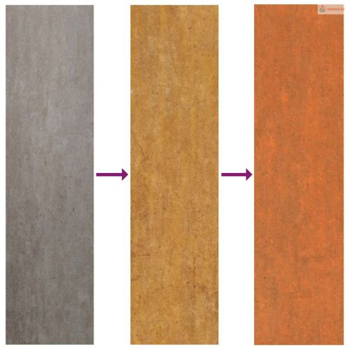 Rozsda színű corten acél kerti magaságyás 160 x 40 x 45 cm