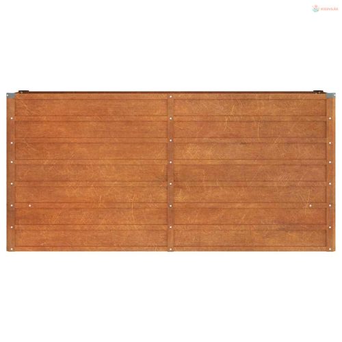 Rozsda színű corten acél kerti magaságyás 160 x 40 x 77 cm