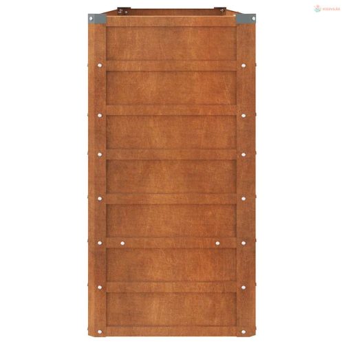 Rozsda színű corten acél kerti magaságyás 160 x 40 x 77 cm