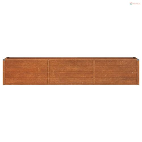 Rozsda színű corten acél kerti magaságyás 240 x 40 x 45 cm