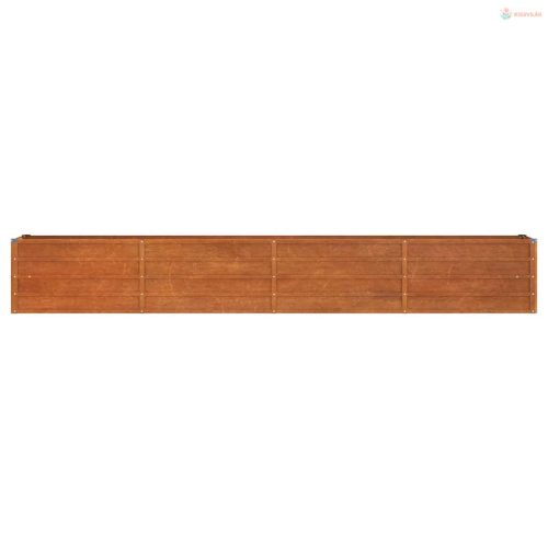 Rozsda színű corten acél kerti magaságyás 320 x 40 x 45 cm