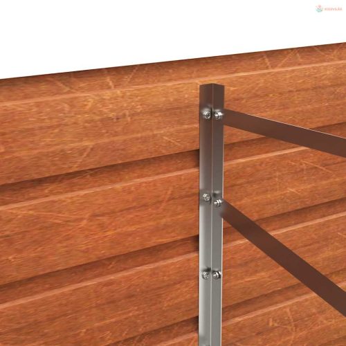 Rozsda színű corten acél kerti magaságyás 320 x 40 x 77 cm