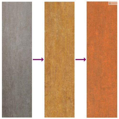 Rozsda színű színű corten acél kerti magaságyás 160x80x77 cm