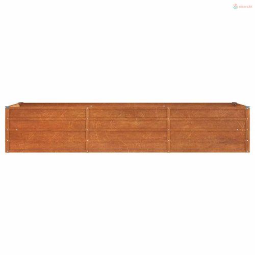 Rozsda színű corten acél kerti magaságyás 240 x 80 x 45 cm