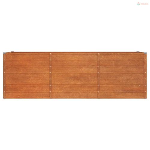 Rozsda színű corten acél kerti magaságyás 240 x 80 x 77 cm