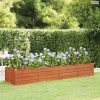 Rozsda színű corten acél kerti magaságyás 320 x 80 x 45 cm