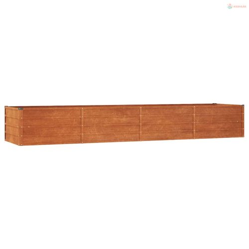 Rozsda színű corten acél kerti magaságyás 320 x 80 x 45 cm