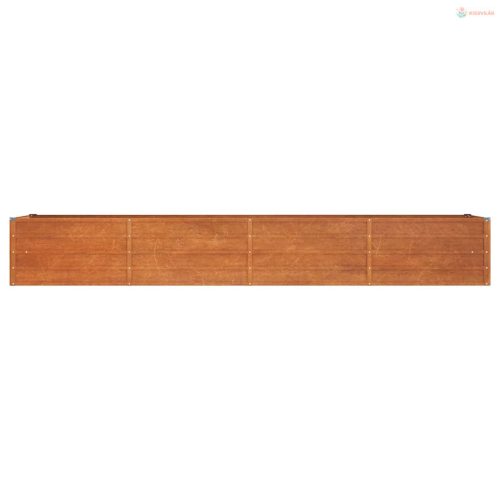 Rozsda színű corten acél kerti magaságyás 320 x 80 x 45 cm