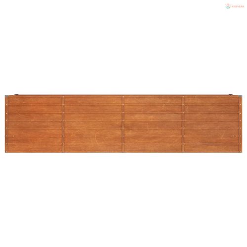 Rozsda színű corten acél kerti magaságyás 320 x 80 x 77 cm