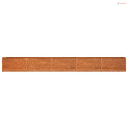 Rozsda színű corten acél kerti magaságyás 400 x 80 x 45 cm