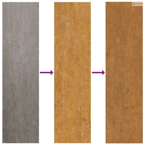 Corten acél kerti magaságyás 291 x 50 x 36 cm