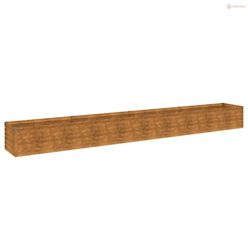 Corten acél kerti magaságyás 386 x 50 x 36 cm