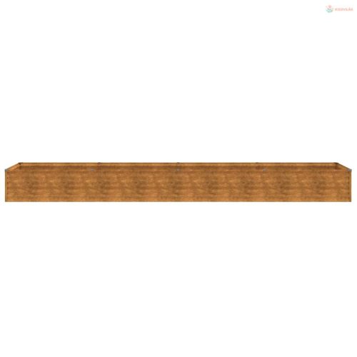 Corten acél kerti magaságyás 386 x 50 x 36 cm