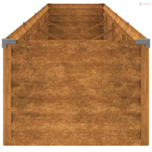 Corten acél kerti magaságyás 386 x 50 x 36 cm