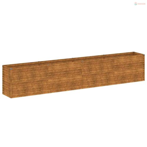 Corten acél kerti magaságyás 385 x 50 x 69 cm